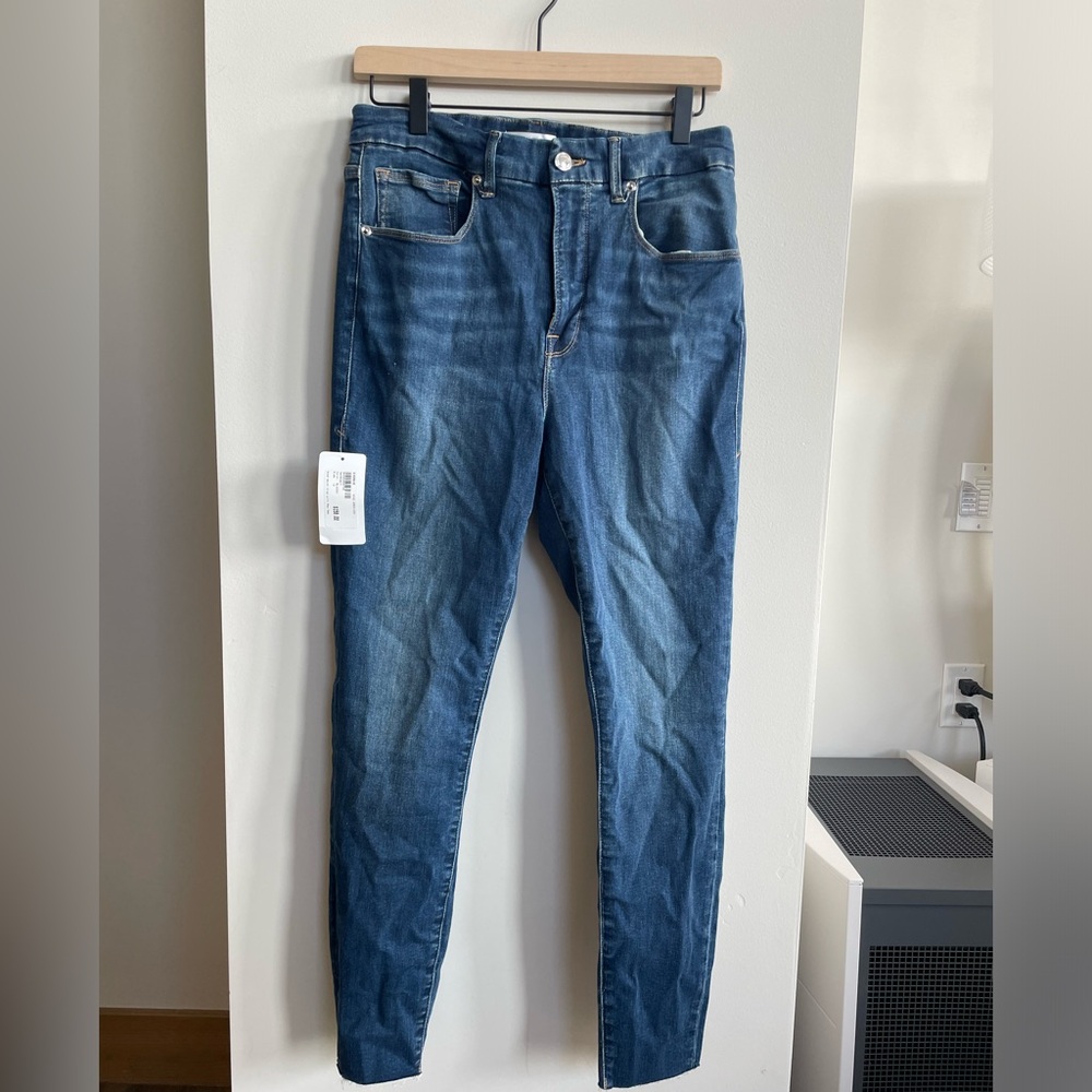 NWT- Good Waist Crop Jeans with Raw Hem